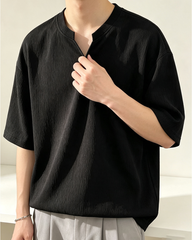 Men V Neck Cool Short Sleeve T-Shirt