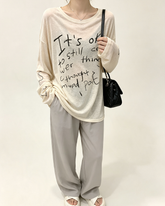 Women Letter Heart Print Long Sleeve Sun Protection Top