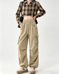 Women Parachute Cargo Pants