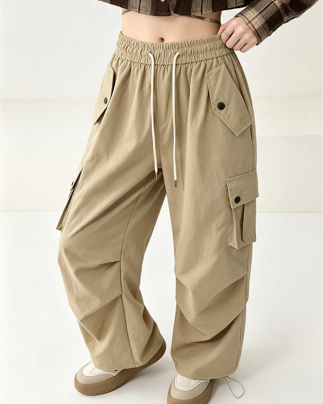 Women Parachute Cargo Pants