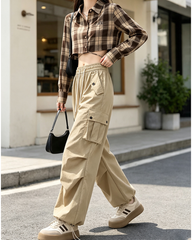 Women Parachute Cargo Pants